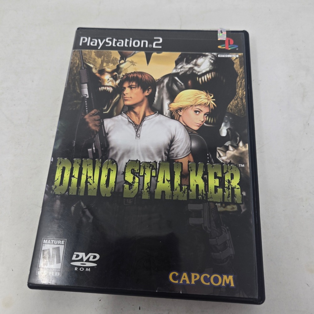 Dino Stalker Sony PlayStation 2 PS2 Capcom 2002 Light Gun Shooter CIB NTSC U/C